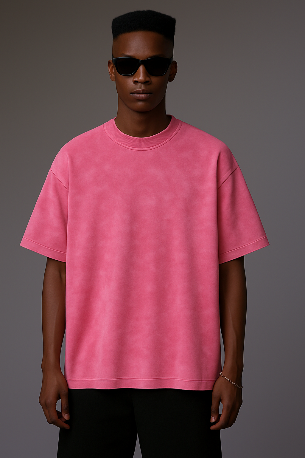 Pink acid washed T-shirt&nbsp;